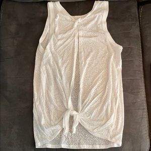 ❤️LULULEMON WHITE SZ S OPEN BACK TANK!❤️